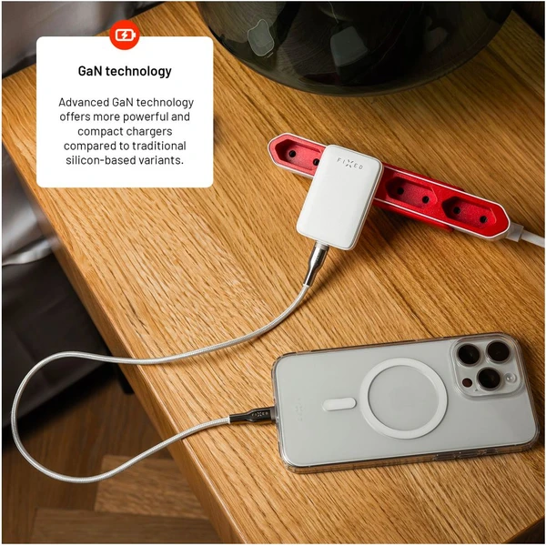 FIXED Slim GaN nabíjačka (1x USB-C), PD, 30W, biela - Nabíjačky - Obrázok d47bd21b92074450b61aeed5ca280a77