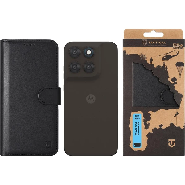 Tactical Field Notes puzdro Motorola Moto G77 5G čierne - Puzdra - Obrázok d48514c76627400fb36f9efa5a56d51d