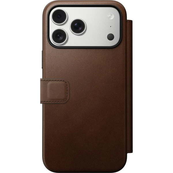 Nomad Modern Leather Folio MagSafe kožené púzdro iPhone 17 Pro Max Brown - Puzdra - Obrázok d48b67e60b2c4dbb84c290b1ea33ea99