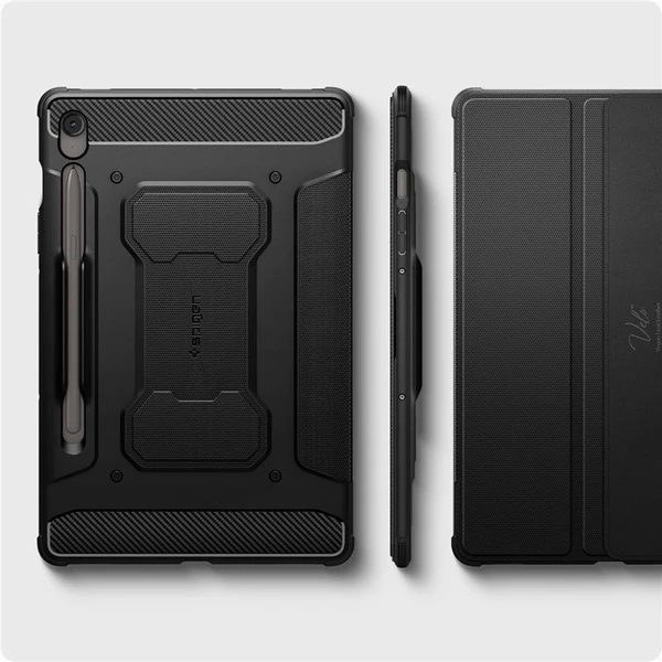 Spigen Rugged Armor Pro púzdro Samsung Galaxy Tab S10 FE čierne - Puzdra - Obrázok d4a687fadf344708856012df7bd7f335
