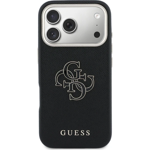 Guess PU Resin Logo kryt iPhone 17 Pro čierny - Puzdra - Obrázok d4b3c513458b4ebe931e213955f078b4