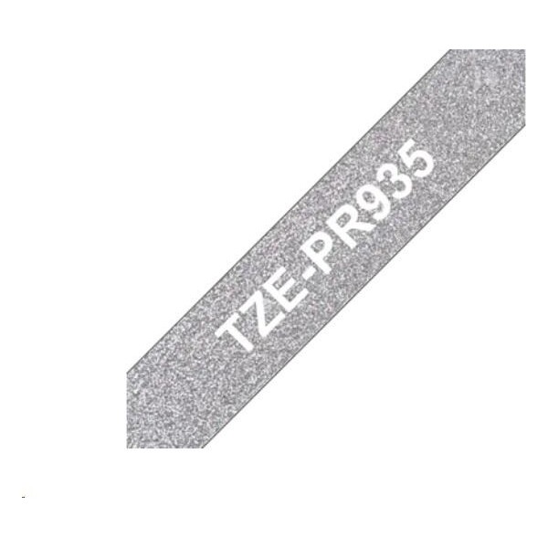 Brother TZe-PR935 páska biela na striebornom 12 mm