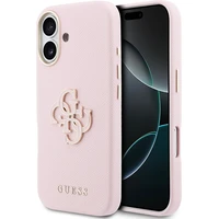 Guess PU Resin Logo kryt iPhone 17 ružový - Puzdra