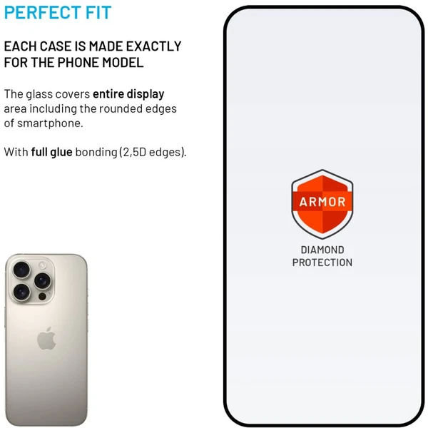 FIXED Armor 2,5D sklo s Anti-dust a AR vrstvou Apple iPhone 16 Pro - Ochranné fólie a sklo - Obrázok d515be161ce84c61822a8b31d6c470d1
