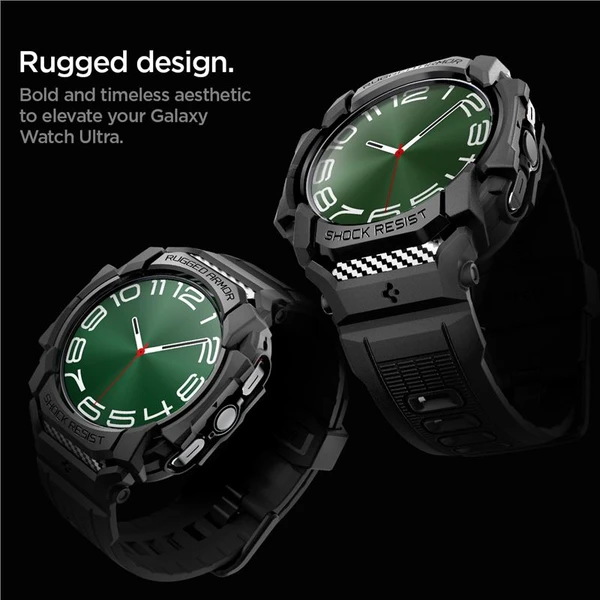 Spigen Rugged Armor Pre kryt Samsung Galaxy Watch Ultra matne čierny - Puzdra - Obrázok d52000eb4bd6483eb07ae1a566a1efd8