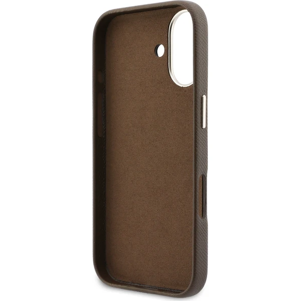 Guess PU Resin Logo kryt iPhone 17 hnedý - Puzdra - Obrázok d5680f037c4a4d10b24e3ab6bdc7b151