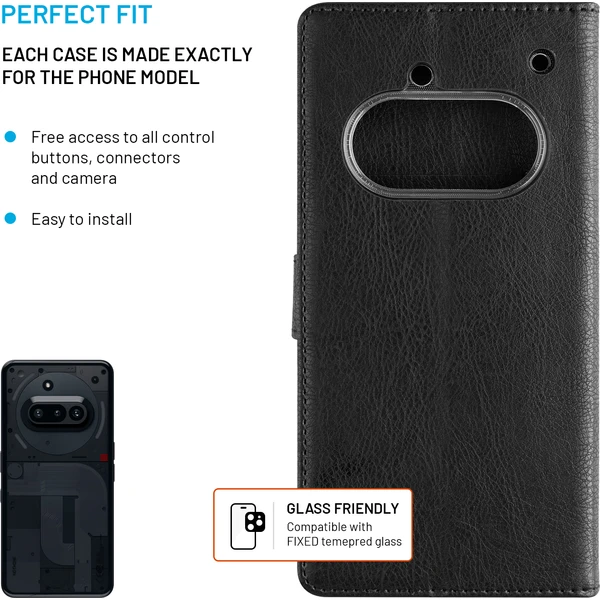 FIXED Opus flipové puzdro Nothing Phone (3a) 5G čierne - Puzdra - Obrázok d575ab2d61434585ab4cfcbd35a34b4d