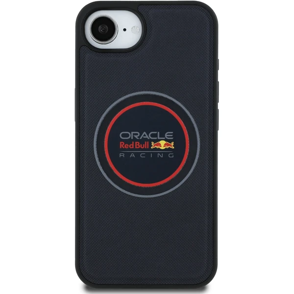 Oracle Red Bull Racing PU kožený červený krúžok MagSafe kryt na iPhone 17e/16e modrý - Puzdra - Obrázok d5a01f2c19534caebf8eca999e62ede0