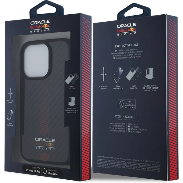 Oracle Red Bull Racing Carbon Powerbar MagSafe kryt iPhone 14 Pre čierny - Puzdra - Obrázok d5a033dde4224c928692aa461d8002c4