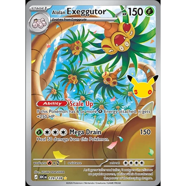 Alolan Exeggutor (30C 129) - 30th Celebration [Holo] - Kusové karty - Hlavný obrázok