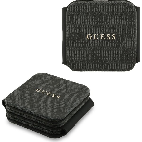 E-shop Guess PU 4G MagSafe bezdrôtová nabíjačka 3v1 čierna