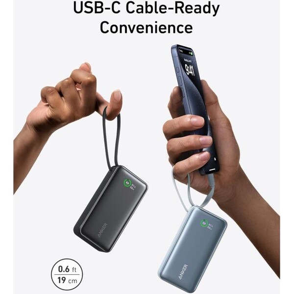 Anker 545 powerbanka 10000mAh, 30W s káblom USB-C čierna - Powerbanky - Obrázok d5c135cdfdea4ce9ad8e8f2715f77c82