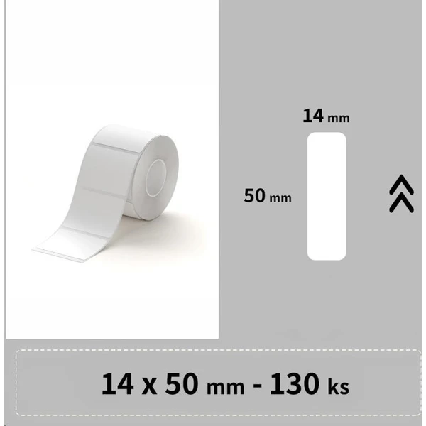 Niimbot štítky RP 15x50mm 130ks pre D11, D11-M, D110, D110-H biele - Pásky pre štítkovače - Hlavný obrázok