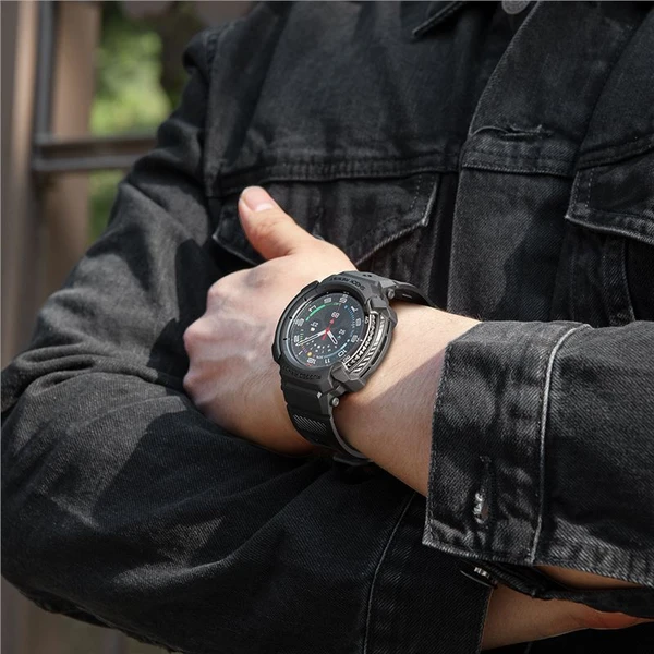 Spigen Rugged Armor Pre kryt s remienkom Galaxy Watch8 Classic (46mm) matne čierny - Puzdra - Obrázok d5d8c4988b5f423fa31e9bfa6968af8d