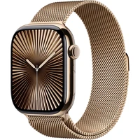 Apple Watch 49/46/45/44mm zlatý milánsky ťah M/L - Remienky