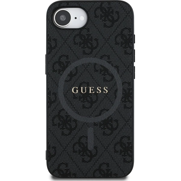 Guess PU koža 4G farebný krúžok MagSafe kryt iPhone 17e/16e čierny - Puzdra - Obrázok d606a5e656904bc2a4ce039ea2d860d5