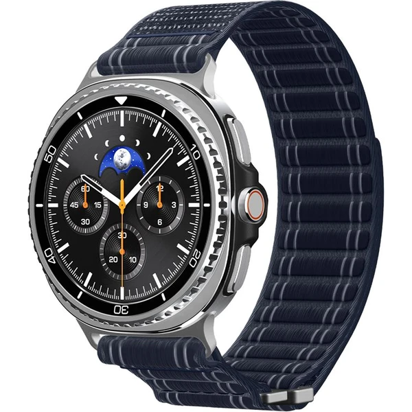 Spigen Fabric Band remienok (suchý zips) Samsung Galaxy Watch8 46/44/40mm námornícka modrá - Remienky - Hlavný obrázok