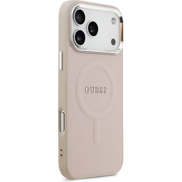 Guess PU Saffiano MagSafe kryt iPhone 17 Pro ružový - Puzdra - Obrázok d68455691803440ea2640e8b38fcd28e