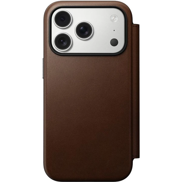 Nomad Modern Leather Folio MagSafe kožené púzdro iPhone 17 Pro Brown - Puzdra - Obrázok d6913db6405f4281a47b7c366543fce7