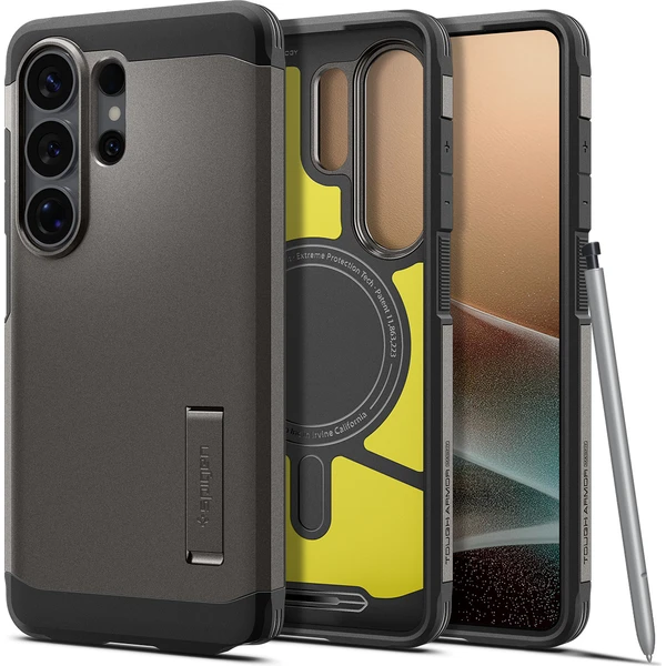 Spigen Tough Armor MagSafe kryt Samsung Galaxy S26 Ultra tmavozelený - Puzdra - Obrázok d6a9e60130ca4839838c8c43177b5cd3