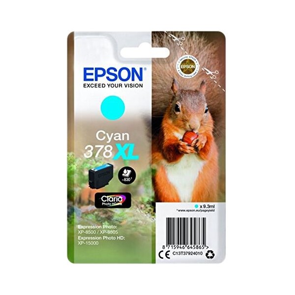 Epson 378XL Squirrel Claria Photo HD azúrový