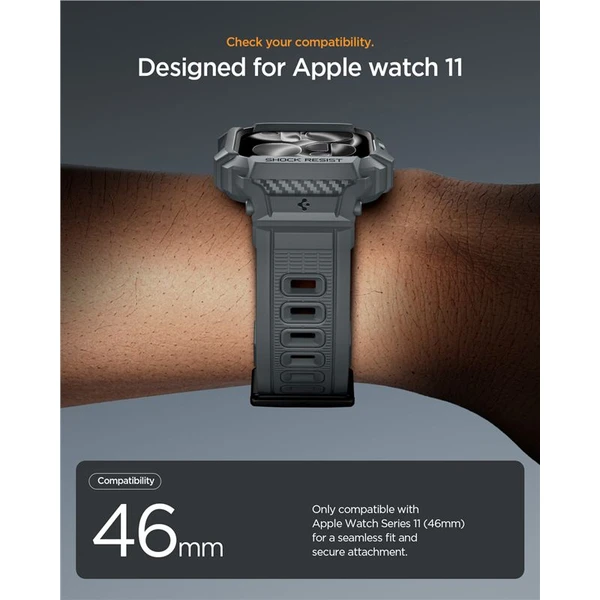 Spigen Rugged Armor Pro 2 puzdro Apple Watch 11 (46mm) dark gray - Puzdra - Obrázok d6f21ef68f8b4767a74dcc5d6ef56191
