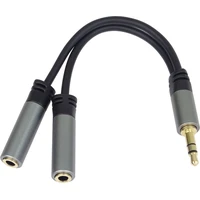 PremiumCord HQ 3,5mm/2x 3,5mm redukcia 0,15m čierna - Káble a redukcie