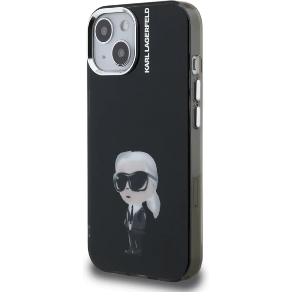Karl Lagerfeld IML Aquarelle Karl kryt iPhone 15 čierny - Puzdra - Obrázok d7200ea8907944a4979263130a13776c