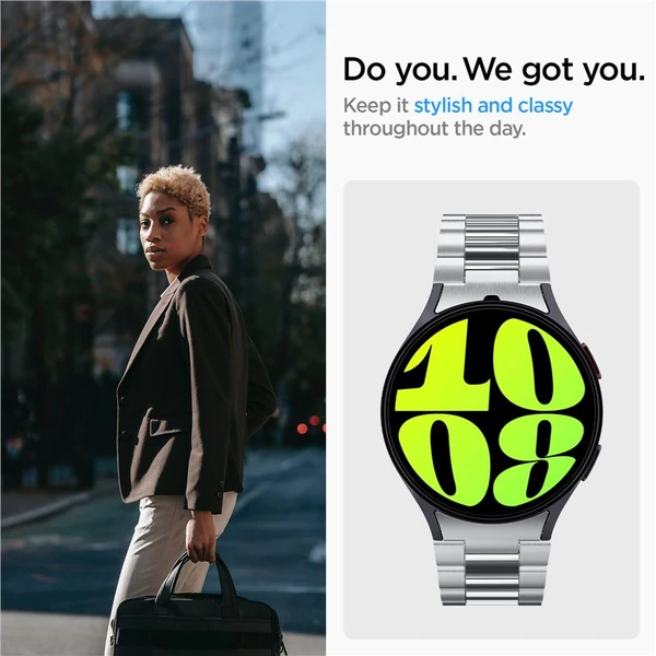 Spigen Modern Fit 316L remienok Samsung Galaxy Watch7 44/40mm strieborný - Remienky - Obrázok d73a91905bb24f52960b914357e838d9
