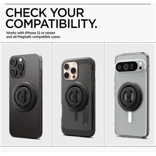Spigen O-Mag Magnetic Phone Holder MagSafe stojan čierny - Stojany - Obrázok d7419cdb922d4abb95af5e96214bbf97