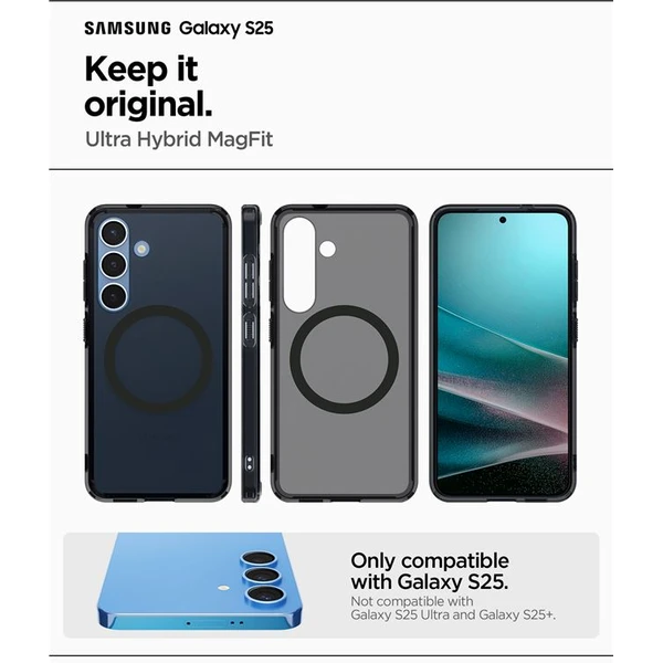 Spigen Ultra Hybrid MagSafe kryt Samsung Galaxy S25 čierny - Puzdra - Obrázok d7a76d5be4b84e37853153a915e20df2