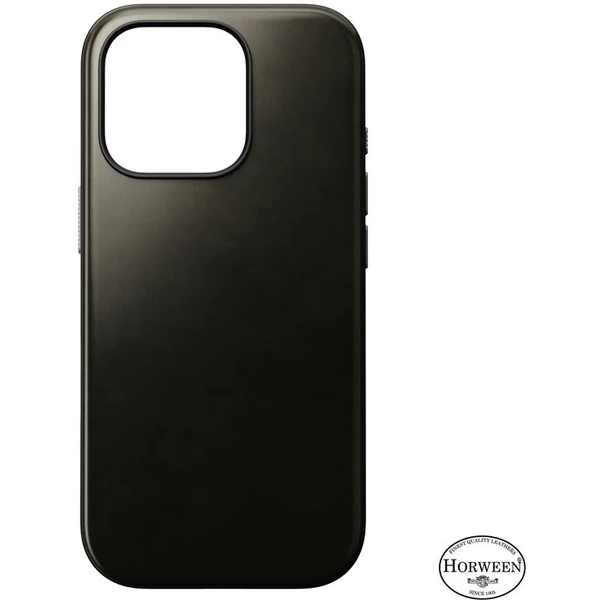Nomad Modern Leather Case MagSafe kryt iPhone 16 Pro zelený chrómovaný - Puzdra - Obrázok d7cd73fd2b874a4cb6b666ba9101e8bc