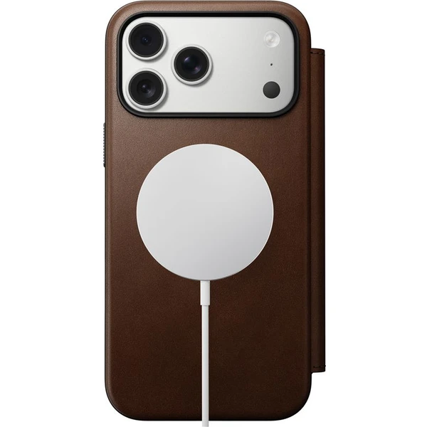 Nomad Modern Leather Folio MagSafe kožené púzdro iPhone 17 Pro Max Brown - Puzdra - Obrázok d8017ee7706f4fb887b0ecb70ec8a5f6