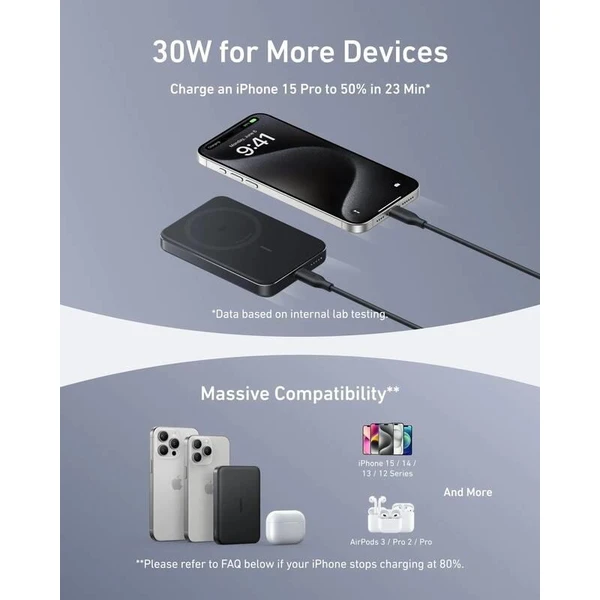 Anker MagGo Qi2/MagSafe powerbanka (10000mAh) 30W čierna - Powerbanky - Obrázok d8048116ba484485836140ae8875410b