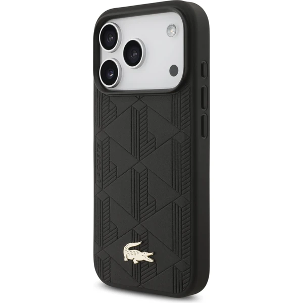 Lacoste PU Nomogram Gold Gold MagSafe kryt iPhone 17 Pro čierny - Puzdra - Obrázok d82ca728f0a341b6b4cf9192e596c393