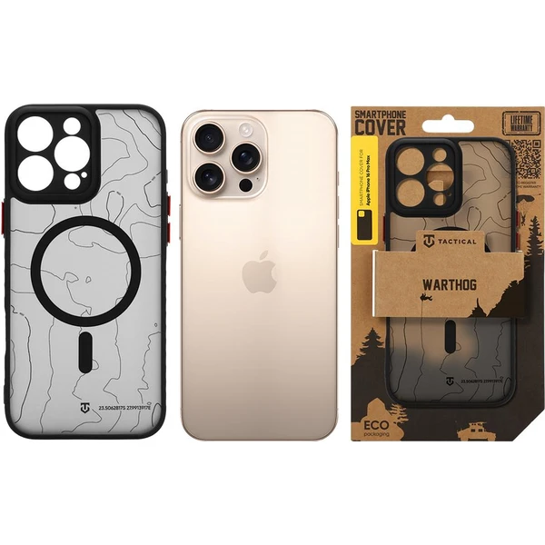 Tactical MagForce Warthog Kryt pre Apple iPhone 16 Pro Max Asphalt - Puzdra - Obrázok d84c292bb67f46fa886274213411ddbb