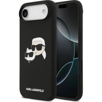 Karl Lagerfeld Liquid Silicone Double Heads MagSafe kryt iPhone Air čierny - Puzdra