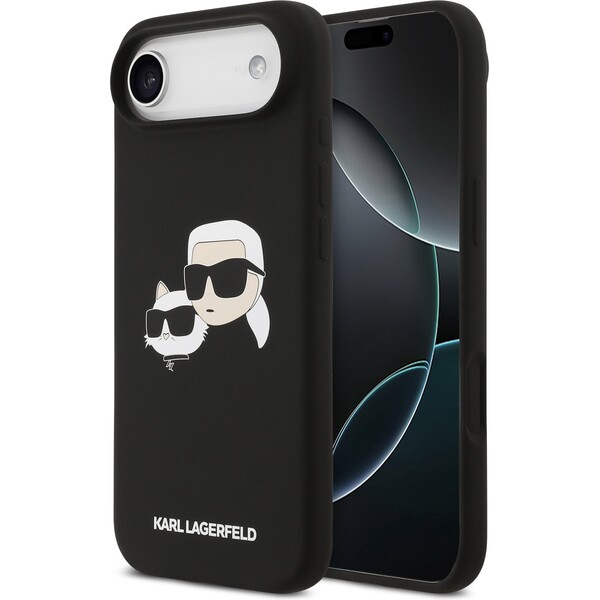 E-shop Karl Lagerfeld Liquid Silicone Double Heads MagSafe kryt iPhone Air čierny