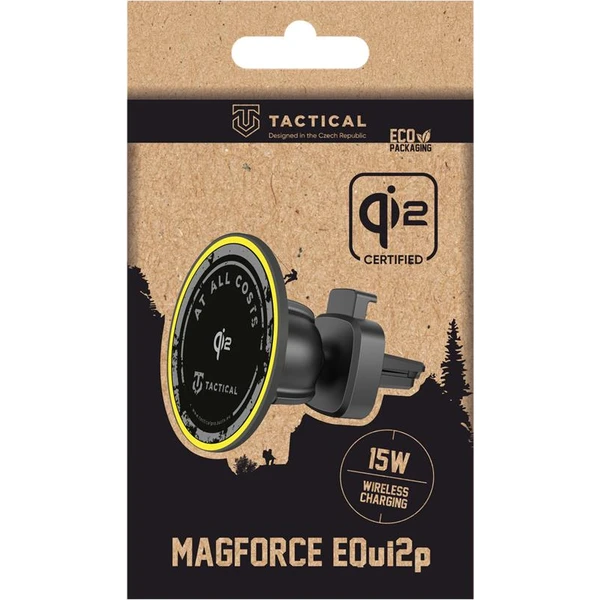 Tactical MagForce EQui2p držiak s bezdrôtovým nabíjaním s podporou MagSafe, 15W, Qi2 čierny - Držiaky - Obrázok d869dc809bf84d99a67e739283fe6855
