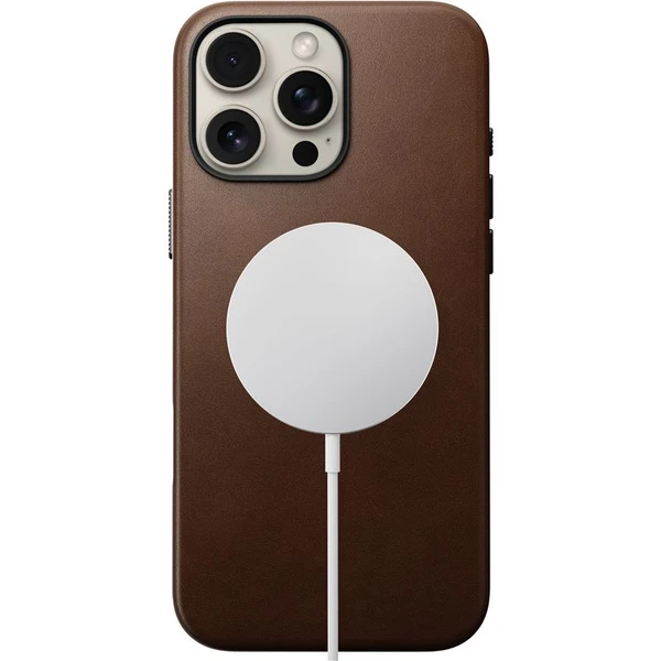 Nomad Traditional Leather Case MagSafe kryt iPhone 16 Pro Max hnedý - Puzdra - Obrázok d87ef953412e4704837acaa2b0cd530d
