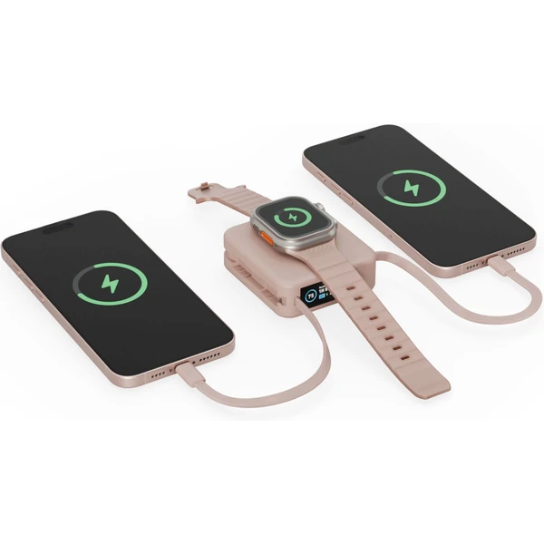 ENERGEA MagPac Mini Plus MagSafe powerbanka s káblom, 10000mAh, ružová - Powerbanky - Obrázok d88b27a5ef154a3e912fbafc47e54b9b