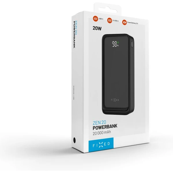 FIXED Zen2 20 powerbanka s LCD displejom a PD 20W, 20 000 mAh, čierna - Powerbanky - Obrázok d8b5a178668b4434a78808fbf9b86eaf