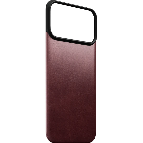 Nomad Magnetic Leather Back (Horween) MagSafe kožený kryt iPhone 17 Pro Max/18 Pro Max Burgundy - Puzdra - Obrázok d8fdf1c80ed341a5920dca4ba66057ad