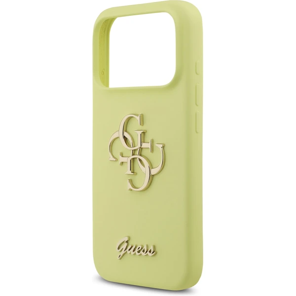 Guess Liquid Silicone 4G Metal Logo kryt iPhone 17 Pro žltý - Puzdra - Obrázok d901c2ae504d4b2b88735acf1ef7e733
