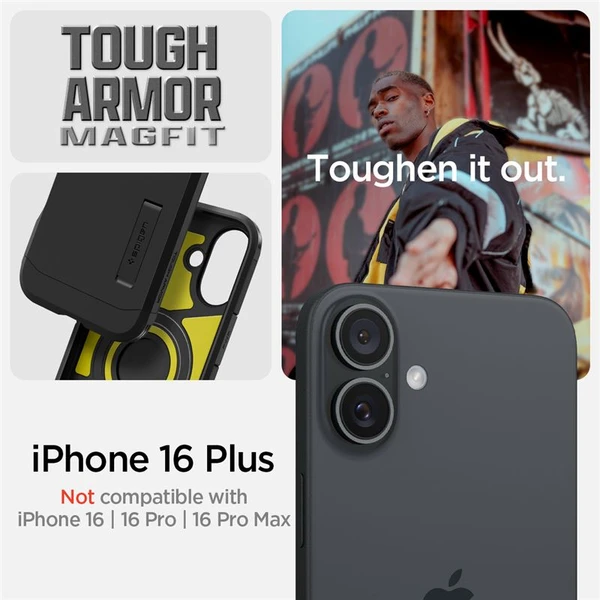 Spigen Tough Armor MagSafe kryt iPhone 16 Plus black - Puzdra - Obrázok d96de6096d41409aa7eb21af02ef0f06