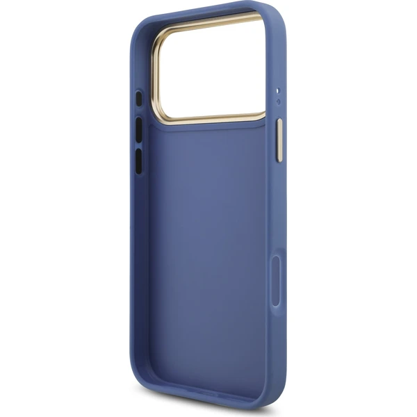 Guess PU Leather 4G Metal Logo Gold Frame Zadný Kryt pre iPhone 18 Pro Max Blue - Puzdra - Obrázok d977d95bb1bb414db1a2fcbb5e520b2f