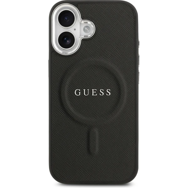 Guess PU Saffiano MagSafe kryt iPhone 17 čierny - Puzdra - Obrázok d97cf7c7e9674692b67fd1bdb8898fb6