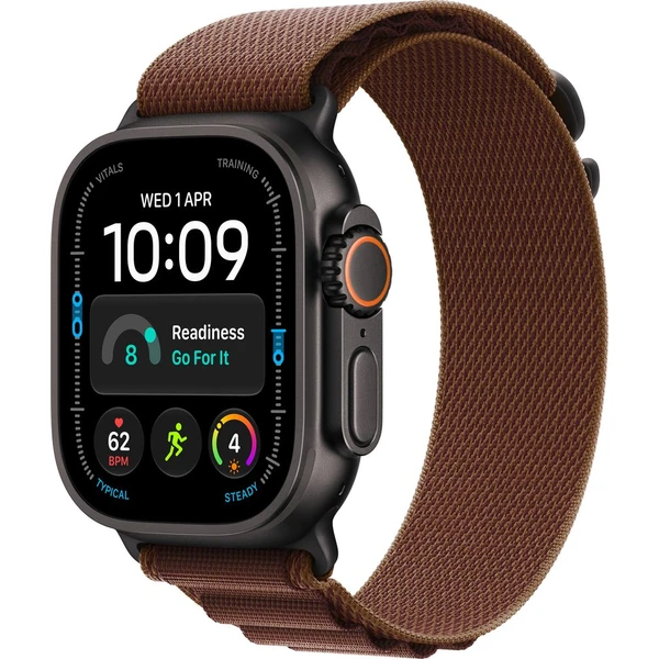 Apple Watch Ultra 4 49mm Černý titan s burgundsky červeným Alpským tahem L - Inteligentné hodinky - Hlavný obrázok