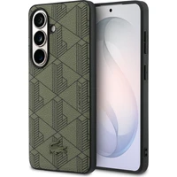 Lacoste PVC Blend Monogram Magnetický kryt Samsung Galaxy S26 khaki - Puzdra