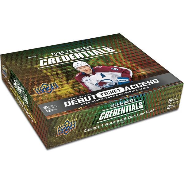 Hokejové karty 2025-26 Upper Deck Credentials Hockey Hobby Box - Hokejové karty - Hlavný obrázok